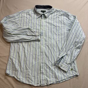 John Bartlett Consensus Men's Casual Long Sleeve Button Down Striped Shirt XL